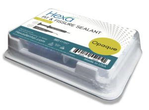 Hexa Dental Pit & Fissure Sealant Kit - 4 Syringes, Light Cure Resin With Fluoride Release