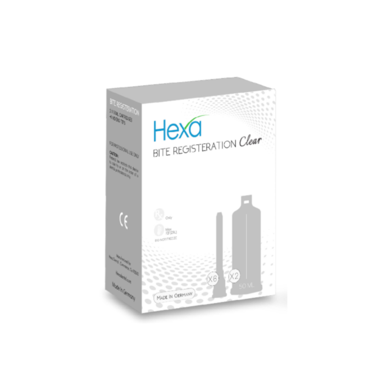 HEXA Bite Registration Material FAST Set (2x 50mL Cartridges) 1 Box 6 Tips - Foto 4